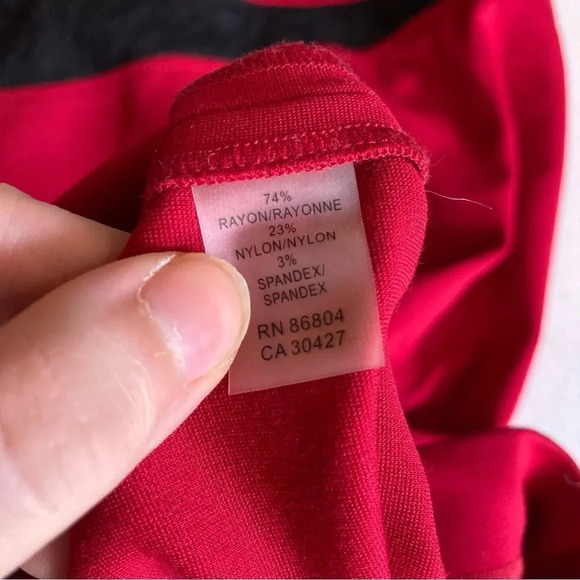 MAGASCHONI Red and Black Lace Pencil Skirt Women's Size 6 - Picture 5 of 5